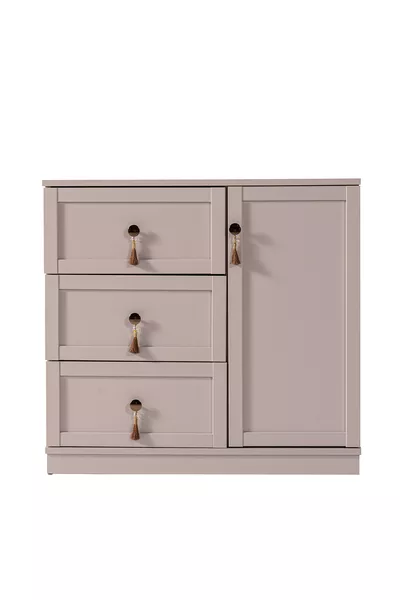 خزانة صدر ذات ثلاثة أدراج مع غطاء من دورو