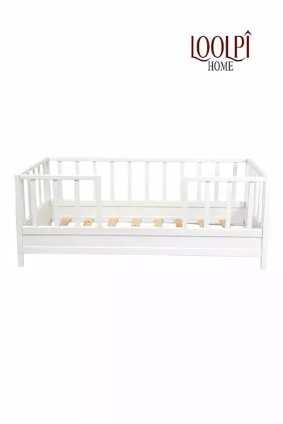 Unisex Baby- en Kinderbed Natuurlijk Houten Bed
