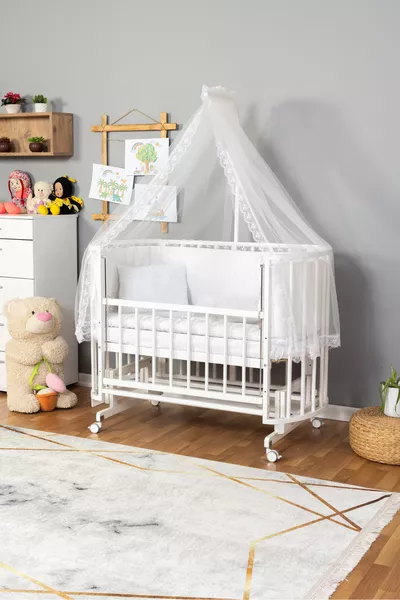 Natural Wood Portable Crib for Mother’s Side Newborn Baby Crib Baby Crib Prices