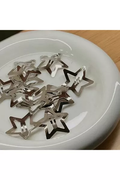 دبابيس معدنية بغطاء نيكل بنجمة عتيقة، مجموعة من 5 قطع