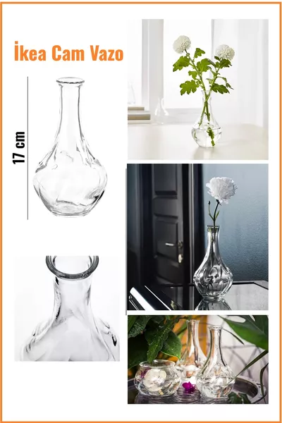 Декоративная стеклянная ваза Vıljestark,  см