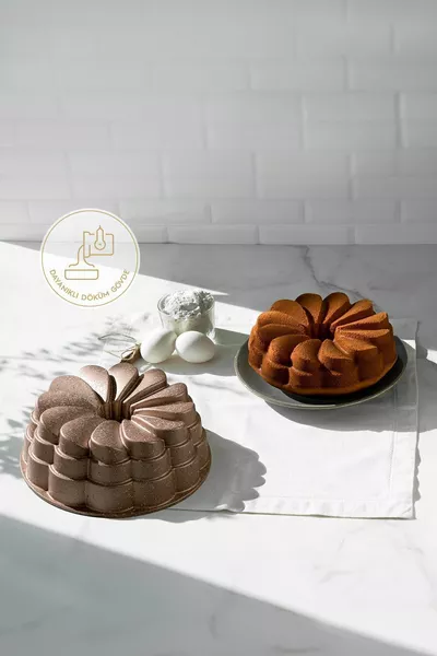 Manolya Rose Gold Döküm Kek Kalıbı  Cm