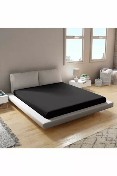 Jersey Fitted Sheet % Cotton Single Double King Size Black Color