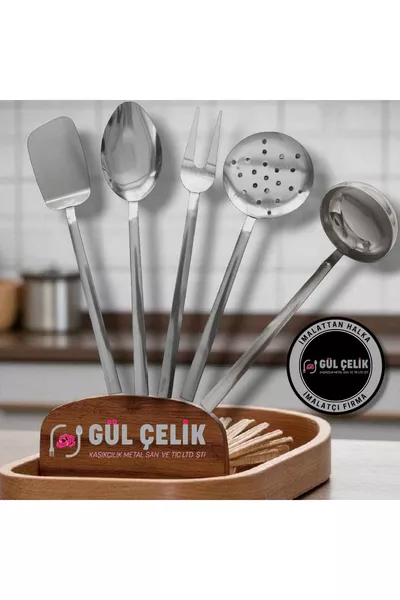 Ladle and Skimmer Service Set 5 Pieces /0 Quality