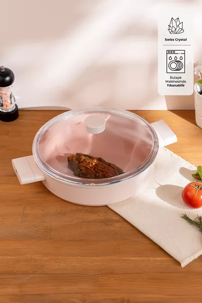 Casserole Swiss Crystal Farcie Rose  cm