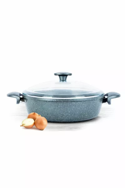 Gietijzeren Granieten Pilav Karniyarik Pan  cm