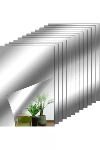 Sticky Sticker Mirror, Decorative Wall Mirror with Adhesive, Flexible Mirror  