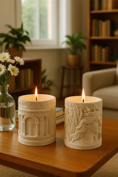 Свещник с две фигури в стил Антична Гърция