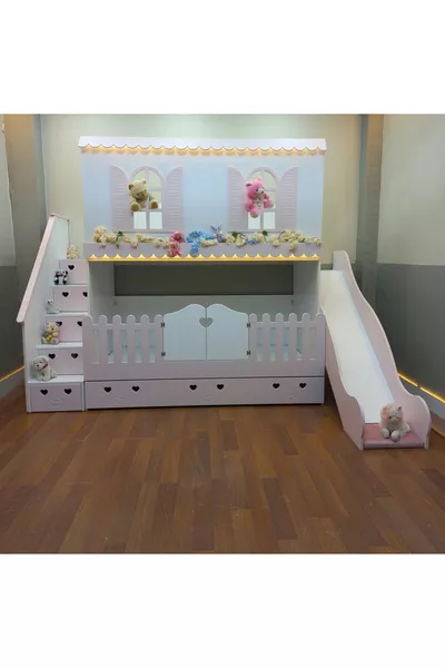 LETTO A CASTELLO PER BAMBINI CON SCIVOLO ALAÇATI