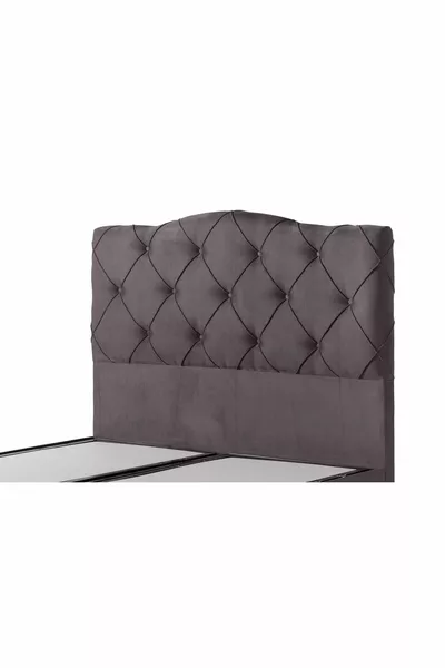 Single Deluxe Gray Lux Fabric Headboard cm