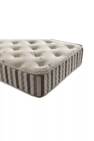 سرير بيوبيد مريح بنوابض، مرتبة فاخرة أرثوبيدية، قطن عضوي ناعم، مرتبة نابضة باللمس الناعم، سم