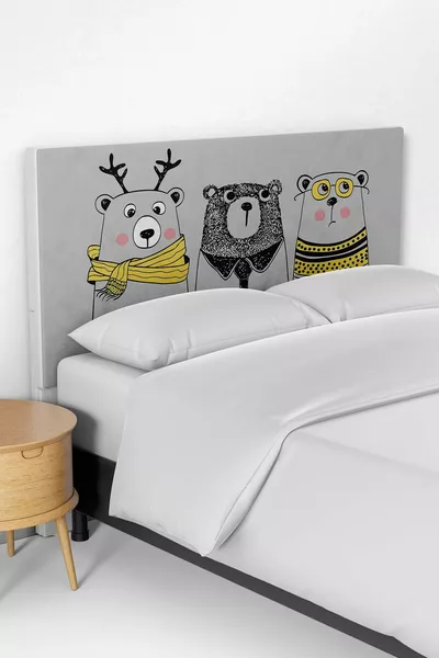 Милые медвежата 2 Чехол для изголовья кровати в детскую комнату
