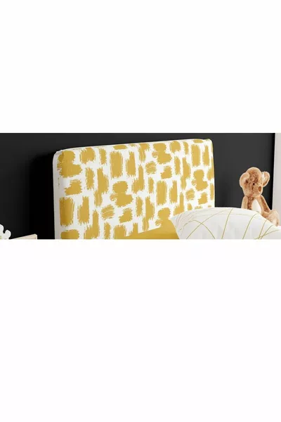 Baza Başlık Kılıfı Genç Odası Beyaz Zemin Fırça Izleri