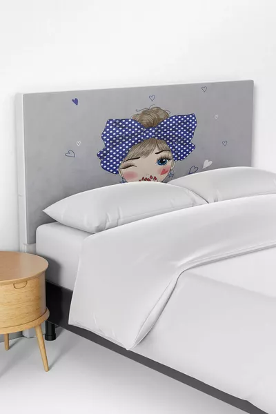 Girl Digital Printed Children's Bedroom Bed Base Headboard Cover