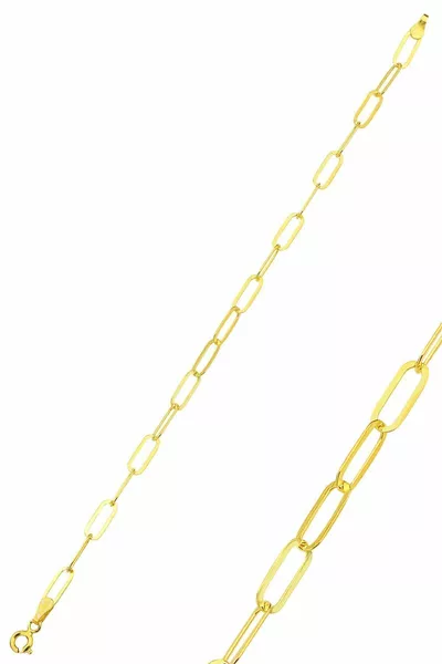 Silver Gold-Plated Paperclip Bracelet GOLD