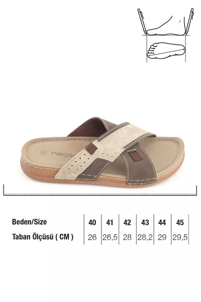 Yazlık Erkek Suni Deri Neosoft Rahat Taban Günlük Terlik