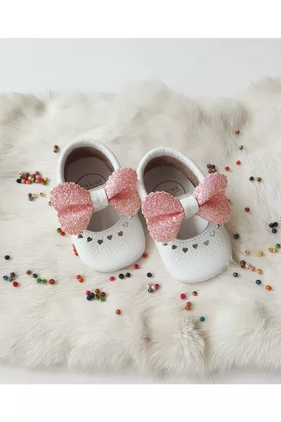 Mocassino Alice in pelle vera rosa con pietre