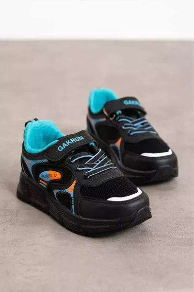 Unisex Kids Elastic and Velcro Comfortable Lightweight Sneaker Sports Shoes 