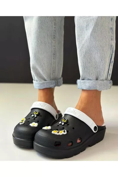 حذاء حديقة وحمام ومستشفى وطباخ نسائي بإصبع مغلق ونعل مزدوج طراز كروس