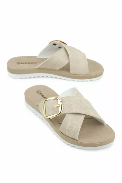 Dames Zomerslipper Met Enkele Gesp Verstelbaar Kunstleer Comfortabele Zool Dagelijkse Slipper