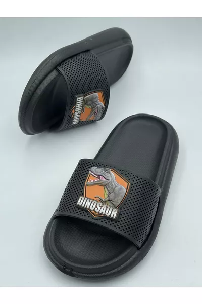 نعل أرضية تشريحية غير قابلة للانزلاق للمسبح والبحر والبيت والشارع للأطفال (بطبعة ديناصور)