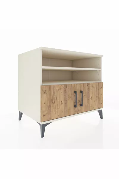 Kronos Dresser 3 Shelves 2 Doors Moonstone-Pine