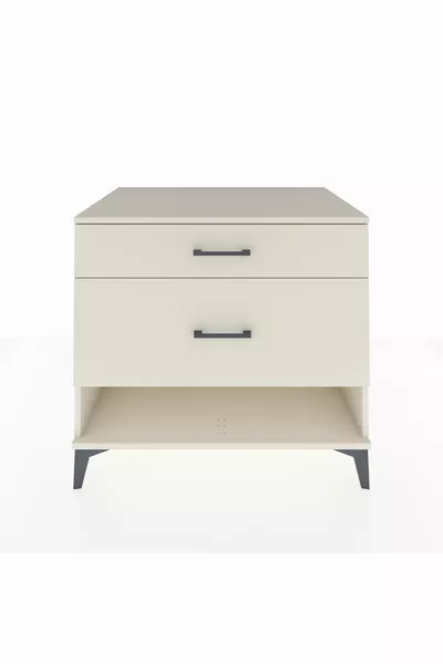 Kronos Dresser 2 Drawers Moonstone-Moonstone