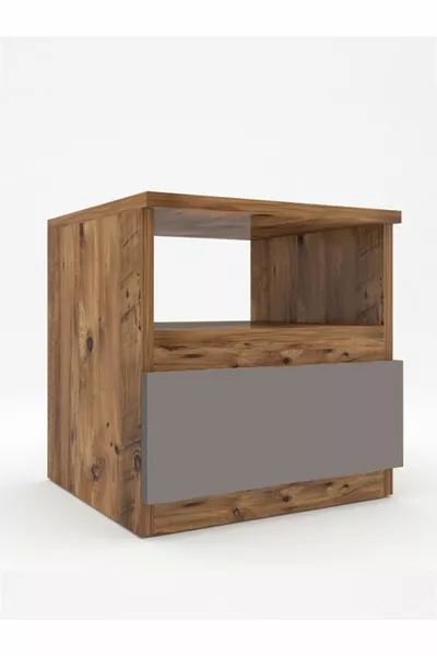 UMUT BEDROOM DRESSER ANTHRACITE GREY - ATLANTIC PINE 1 DRAWER