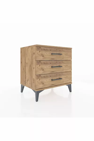 Hyperion Nachtschrank 3 Schubladen Kiefer-Kiefer