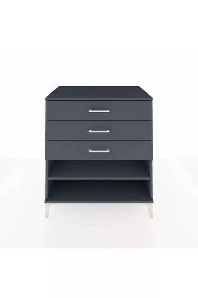 Kronos Dressoir Enkel Rek 3 Laden Antraciet-Antraciet