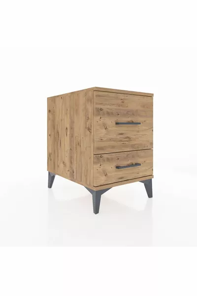 خزانة كرونوس بجانبين درج من خشب الصنوبر