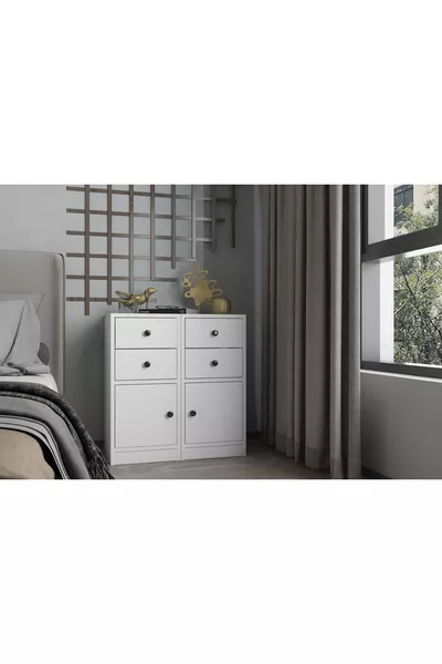 خزانة مزدوجة وحداتية – درجان + خزانة بباب