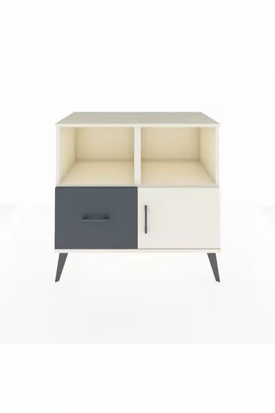 خزانة هايبرون بدرجين ورفين وباب واحد بحجر القمر - حجر القمر/أنتراسيت