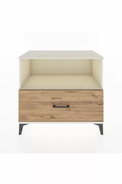 Комод Hyperion с одной полкой и одним ящиком, Нефритово-сосновый