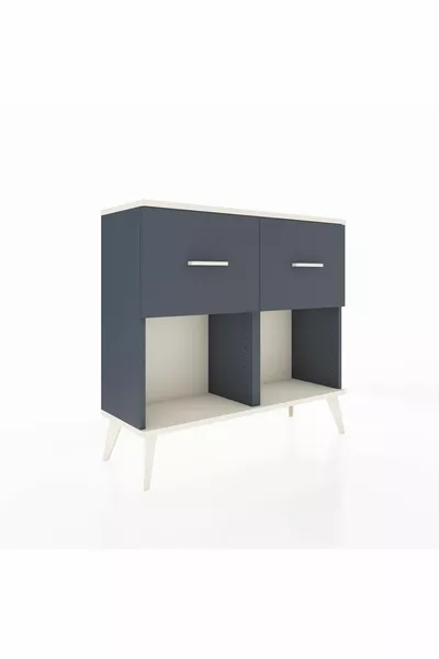 Arges Kommode mit 2 Schubladen Anthrazit-Steingrau/Anthrazit