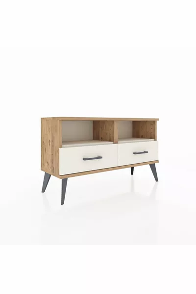 خزانة أرجيس بدرجين ورفين من خشب الصنوبر والحجر الرملي