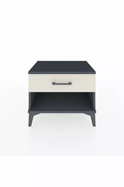 كومودين هايبريون بسحّاب واحد أنترسايت-رخامي