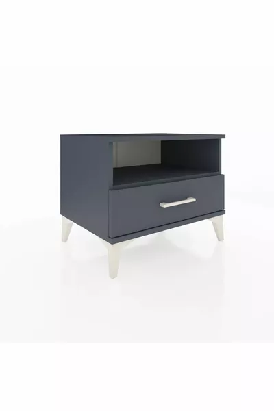 خزانة جانبية هيفريون بطابق واحد ودرج واحد أنثراسيت-أنثراسيت