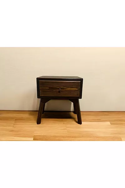 Houten ladekast nachtkastje hoofdeinde