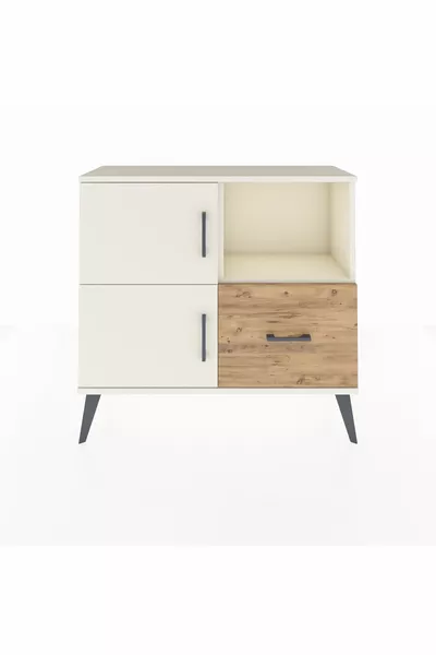 Arges Dressoir 2 Planken 1 Lade 2 Deuren Steenmarmer/Den