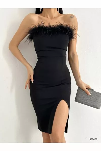 Robe de soirée de remise des diplômes en tissu crêpe pour femme