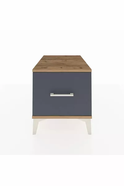 كومودينو كرونوس بصندوق واحد من خشب الصنوبر - أنثراسيت