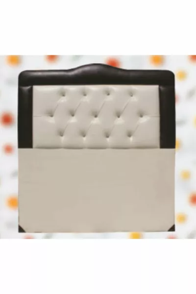 Headboard Artificial Leather Cream Coffee Combination Quilted Headboard