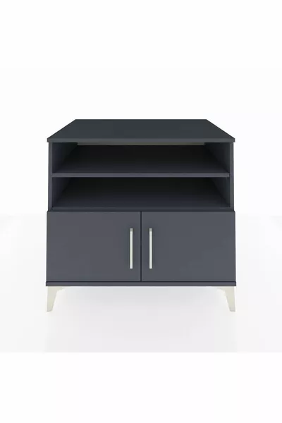 Kronos Comò 3 Ripiani 2 Ante Antracite-Antracite