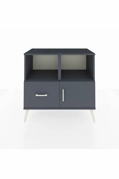 Hyperion Dressoir 2 Planken Met 1 Lade En 1 Deurtje Antraciet-Antraciet