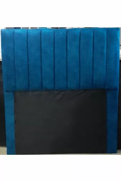 Bettkopfteil für Boxspringbett * Blau - Gestreift