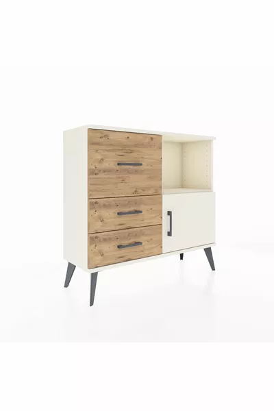 Arges Şifonyer Tek Raflı 3 Çekmeceli Tek Kapaklı  Aytaşı-Aytaşı/Çam