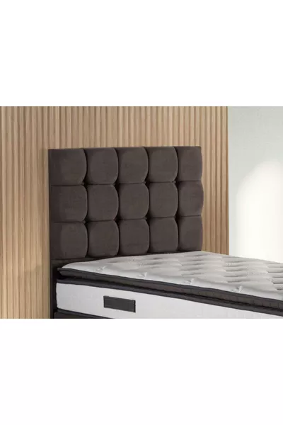 Tête de lit Niron Rama cm pour une personne, tissu Soho fumé