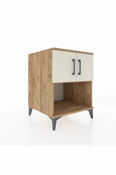 Kronos Nachtkastje 2 Planken 2 Deurtjes Den-Hout-Steen