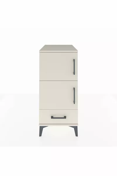 Kronos Komodin 4 Raflı Tek Çekmeceli Tek Kapaklı  Aytaşı-Aytaşı